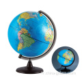 Grand globe terrestre bleu 30 cm avec lumière